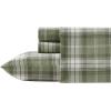 imageEddie Bauer  Twin Sheets Cotton Flannel Bedding Set Brushed For Extra Softness Cozy Home Decor Montlake Plaid TwinHeartland Plaid Green
