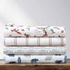 imageEddie Bauer  Twin Sheets Cotton Flannel Bedding Set Brushed For Extra Softness Cozy Home Decor Montlake Plaid TwinWestridge Plaid Orange