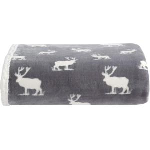imageEddie Bauer  Throw Blanket Embossed Ultra Soft Plush Bedding Luxurious Bedding Set OekoTex Certified Geese Green 50quot x 70quotElk Stance Grey