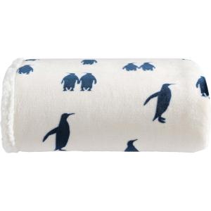 imageEddie Bauer  Throw Blanket Embossed Ultra Soft Plush Bedding Luxurious Bedding Set OekoTex Certified Geese Green 50quot x 70quotEmperor Penguin Navy Blue