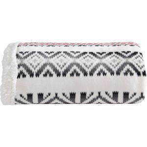 imageEddie Bauer  Throw Blanket Embossed Ultra Soft Plush Bedding Luxurious Bedding Set OekoTex Certified Geese Green 50quot x 70quotMountain Village RedNavyGrey