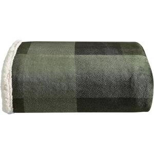 imageEddie Bauer  Throw Blanket Embossed Ultra Soft Plush Bedding Luxurious Bedding Set OekoTex Certified Geese Green 50quot x 70quotPine Plaid