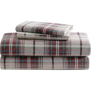 imageEddie Bauer  Twin Sheets Cotton Flannel Bedding Set Brushed For Extra Softness Cozy Home Decor Montlake Plaid TwinMontlake Plaid
