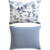 imageEddie Bauer  Twin Comforter Set Super Soft Reversible Bedding with Matching Sham Buffalo Check Reverse Rustic Inspired Room Essentials Vintage Forest Toile Blue TwinVintage Toile Forest Blue