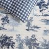 imageEddie Bauer  Twin Comforter Set Super Soft Reversible Bedding with Matching Sham Buffalo Check Reverse Rustic Inspired Room Essentials Vintage Forest Toile Blue TwinVintage Toile Forest Blue
