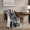 imageEddie Bauer  Blanket Super Soft ampamp Reversible Sherpa Fleece Throw Blanket Oversized Bedding for Couch or Bed Trailhead Plaid Green 50quot x 60quot