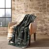 imageEddie Bauer  Blanket UltraSoft Reversible Throw Blanket for Couch or Bed Plush ampamp Oversized Bedding Griffin Plaid Solid Beige 60quot x 70quotFlying Fish Trailhead Plaid Green