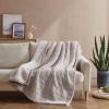 imageEddie Bauer  Heated Blanket UltraSoft Rib Plush Throw Blanket wSolid Sherpa Reverse Knitted Bedding for Couch or Bed w 4 Heat Settings ampamp Auto ShutOff Lookout Mountain Green 50quot x 70quotLookout Mountain Brown