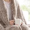 imageEddie Bauer  Heated Blanket UltraSoft Rib Plush Throw Blanket wSolid Sherpa Reverse Knitted Bedding for Couch or Bed w 4 Heat Settings ampamp Auto ShutOff Lookout Mountain Green 50quot x 70quotLookout Mountain Brown