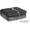imageEddie Bauer  Heated Blanket UltraSoft Rib Plush Throw Blanket wSolid Sherpa Reverse Knitted Bedding for Couch or Bed w 4 Heat Settings ampamp Auto ShutOff Lookout Mountain Green 50quot x 70quotMountain Valley Grey
