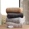 imageEddie Bauer  Heated Blanket UltraSoft Rib Plush Throw Blanket wSolid Sherpa Reverse Knitted Bedding for Couch or Bed w 4 Heat Settings ampamp Auto ShutOff Lookout Mountain Green 50quot x 70quotLookout Mountain Brown