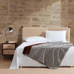 imageEddie Bauer  Blanket UltraSoft Reversible Throw Blanket for Couch or Bed Plush ampamp Oversized Bedding Griffin Plaid Solid Beige 60quot x 70quotGriffin Plaid Solid Beige