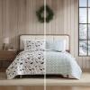 imageEddie Bauer  Twin Quilt Set Cotton Flannel Bedding with Matching Sham Rounded Corners Diamond Corner Stitch Dorm Essentials Mountain Moose GreyMountain Moose Grey
