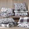 imageEddie Bauer  Twin Quilt Set Cotton Flannel Bedding with Matching Sham Rounded Corners Diamond Corner Stitch Dorm Essentials Mountain Moose GreyMountain Moose Grey