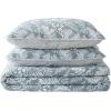imageEddie Bauer  Twin Quilt Set Naturally Soft Cotton Bedding wa Lightweight Feel for AllYear Comfort Reversible wMatching Pillowcase 2 Piece Bed Set Moose PlaidPinstripePatchwork BlueFern Garden Green