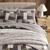 imageEddie Bauer  Twin Quilt Set Naturally Soft Cotton Bedding wa Lightweight Feel for AllYear Comfort Reversible wMatching Pillowcase 2 Piece Bed Set Moose PlaidPinstripePatchwork BlueAntique Brown