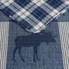 imageEddie Bauer  Twin Quilt Set Naturally Soft Cotton Bedding wa Lightweight Feel for AllYear Comfort Reversible wMatching Pillowcase 2 Piece Bed Set Moose PlaidPinstripePatchwork BlueMoose PlaidPinstripePatchwork Blue