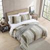 imageEddie Bauer  Twin Quilt Set Naturally Soft Cotton Bedding wa Lightweight Feel for AllYear Comfort Reversible wMatching Pillowcase 2 Piece Bed Set Moose PlaidPinstripePatchwork BlueFairview Sand
