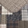 imageEddie Bauer  Twin Quilt Set Naturally Soft Cotton Bedding wa Lightweight Feel for AllYear Comfort Reversible wMatching Pillowcase 2 Piece Bed Set Moose PlaidPinstripePatchwork BlueAntique Brown