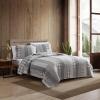 imageEddie Bauer  Twin Quilt Set Naturally Soft Cotton Bedding wa Lightweight Feel for AllYear Comfort Reversible wMatching Pillowcase 2 Piece Bed Set Moose PlaidPinstripePatchwork BlueFairview Grey