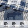 imageEddie Bauer  Twin Quilt Set Naturally Soft Cotton Bedding wa Lightweight Feel for AllYear Comfort Reversible wMatching Pillowcase 2 Piece Bed Set Moose PlaidPinstripePatchwork BlueMoose PlaidPinstripePatchwork Blue