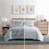 imageEddie Bauer  Twin Quilt Set Naturally Soft Cotton Bedding wa Lightweight Feel for AllYear Comfort Reversible wMatching Pillowcase 2 Piece Bed Set Moose PlaidPinstripePatchwork BlueFern Garden Green