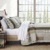 imageEddie Bauer  Twin Quilt Set Naturally Soft Cotton Bedding wa Lightweight Feel for AllYear Comfort Reversible wMatching Pillowcase 2 Piece Bed Set Moose PlaidPinstripePatchwork BlueFairview Sand