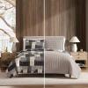 imageEddie Bauer  Twin Quilt Set Naturally Soft Cotton Bedding wa Lightweight Feel for AllYear Comfort Reversible wMatching Pillowcase 2 Piece Bed Set Moose PlaidPinstripePatchwork BlueAntique Brown