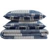 imageEddie Bauer  Twin Quilt Set Naturally Soft Cotton Bedding wa Lightweight Feel for AllYear Comfort Reversible wMatching Pillowcase 2 Piece Bed Set Moose PlaidPinstripePatchwork BlueMoose PlaidPinstripePatchwork Blue