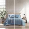 imageEddie Bauer  Twin Quilt Set Naturally Soft Cotton Bedding wa Lightweight Feel for AllYear Comfort Reversible wMatching Pillowcase 2 Piece Bed Set Moose PlaidPinstripePatchwork BlueHawthorne Blue