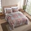 imageEddie Bauer  Twin Quilt Set Naturally Soft Cotton Bedding wa Lightweight Feel for AllYear Comfort Reversible wMatching Pillowcase 2 Piece Bed Set Moose PlaidPinstripePatchwork BlueHawthorne Brown