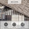 imageEddie Bauer  Twin Quilt Set Naturally Soft Cotton Bedding wa Lightweight Feel for AllYear Comfort Reversible wMatching Pillowcase 2 Piece Bed Set Moose PlaidPinstripePatchwork BlueAntique Brown