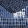 imageEddie Bauer  Twin Quilt Set Naturally Soft Cotton Bedding wa Lightweight Feel for AllYear Comfort Reversible wMatching Pillowcase 2 Piece Bed Set Moose PlaidPinstripePatchwork BlueEastmont Navy