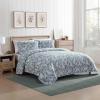 imageEddie Bauer  Twin Quilt Set Naturally Soft Cotton Bedding wa Lightweight Feel for AllYear Comfort Reversible wMatching Pillowcase 2 Piece Bed Set Moose PlaidPinstripePatchwork BlueFern Garden Green