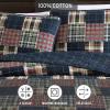 imageEddie Bauer  Twin Quilt Set Naturally Soft Cotton Bedding wa Lightweight Feel for AllYear Comfort Reversible wMatching Pillowcase 2 Piece Bed Set Moose PlaidPinstripePatchwork BlueMadrona Plaid NavyRed