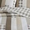 imageEddie Bauer  Twin Quilt Set Naturally Soft Cotton Bedding wa Lightweight Feel for AllYear Comfort Reversible wMatching Pillowcase 2 Piece Bed Set Moose PlaidPinstripePatchwork BlueFairview Sand