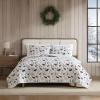 imageEddie Bauer  Twin Quilt Set Cotton Flannel Bedding with Matching Sham Rounded Corners Diamond Corner Stitch Dorm Essentials Mountain Moose GreyMountain Moose Grey