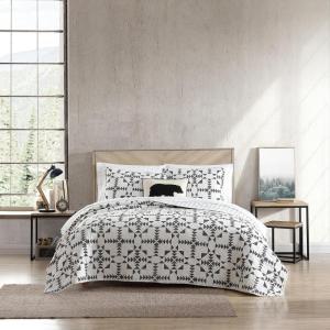 imageEddie Bauer  Twin Quilt Set Naturally Soft Cotton Bedding wa Lightweight Feel for AllYear Comfort Reversible wMatching Pillowcase 2 Piece Bed Set Moose PlaidPinstripePatchwork BlueArrowhead Charcoal