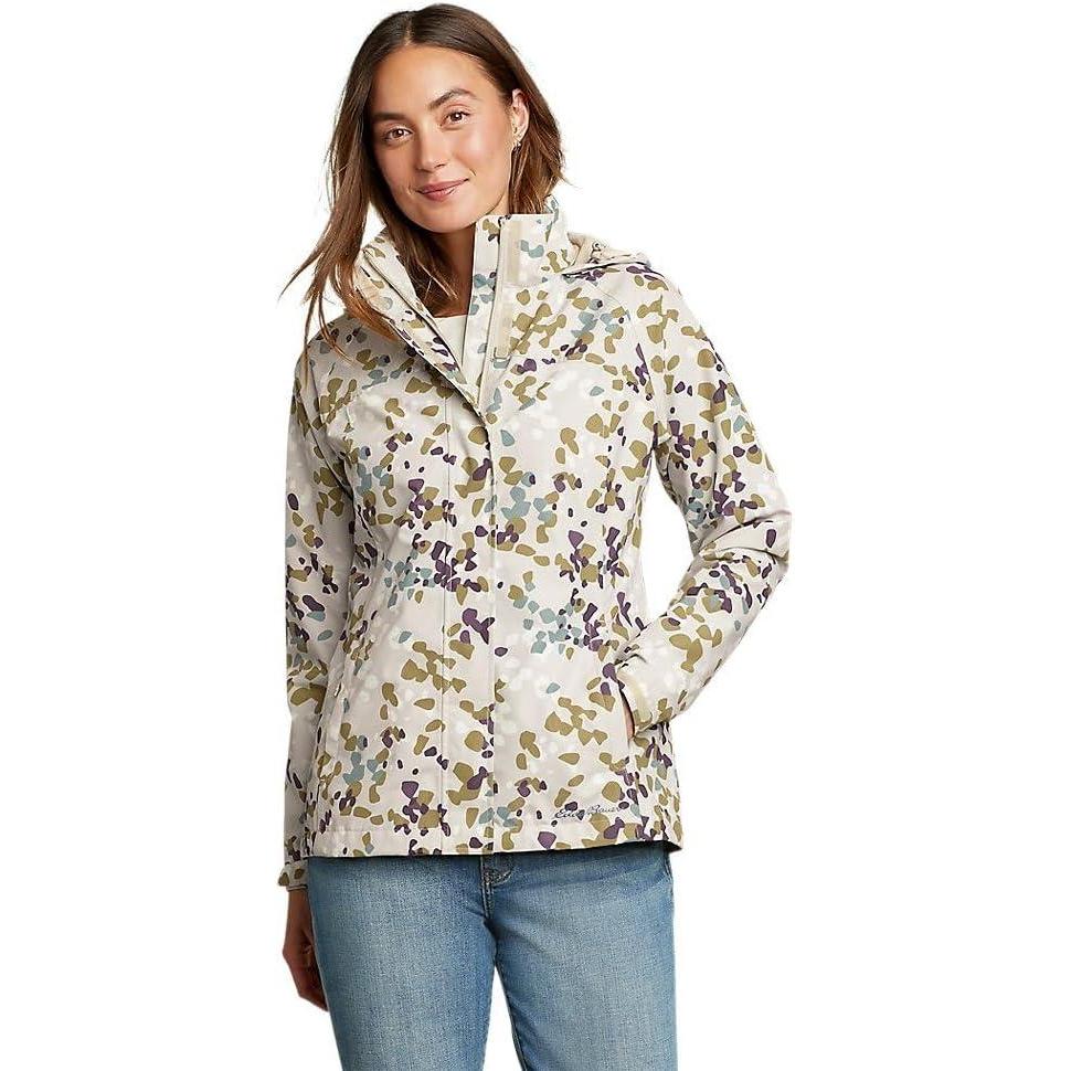 imageEddie Bauer Womens Packable Waterproof Rainfoil Rain JacketEcru