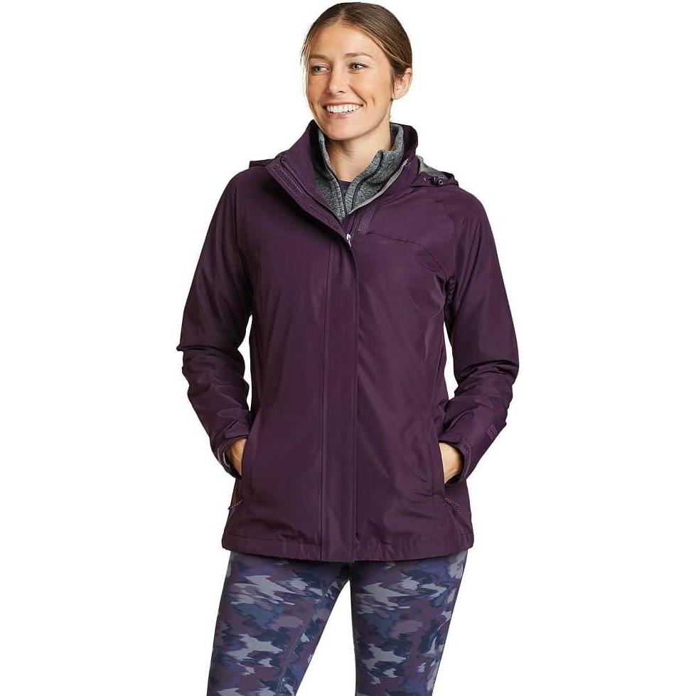 imageEddie Bauer womens Packable Rainfoil JacketDeep Eggplant Recycled