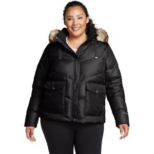 imageEddie Bauer Womens Lodge Cascadian Down HoodiePlusBlack