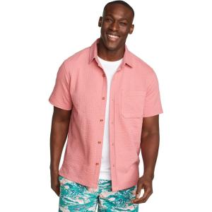 imageEddie Bauer Mens Mt Ss Alderpine Seersucker ShirtDesert Pink
