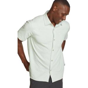 imageEddie Bauer Mens Mt Ss Alderpine Seersucker ShirtLight Celadon