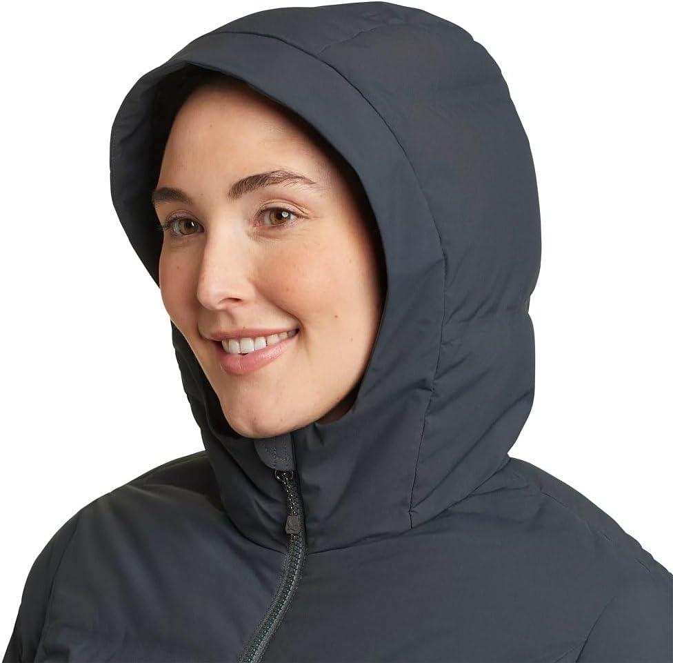 imageEddie Bauer Womens Glacier Peak Seamless Stretch Down Duffle CoatBlack