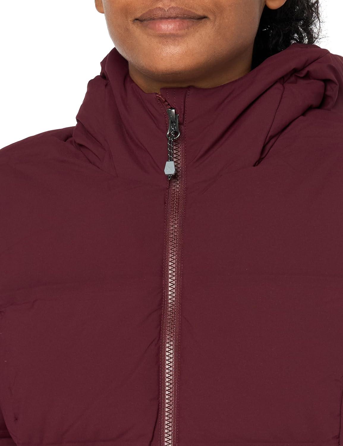 imageEddie Bauer Womens Glacier Peak Seamless Stretch Down Duffle CoatBurgundy