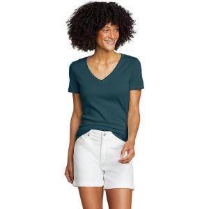 imageEddie Bauer Womens Favorite ShortSleeve VNeck TShirtPeacock