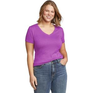 imageEddie Bauer Womens Favorite ShortSleeve VNeck TShirtRoyalplum