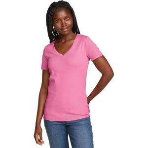 imageEddie Bauer Womens Eddie Bauer Fav VNeck TeeBright Fuchsia