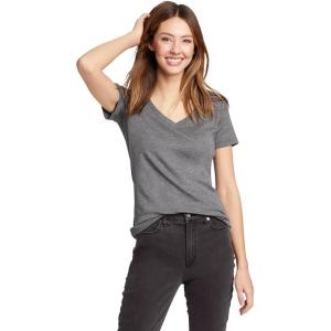 imageEddie Bauer Womens Eddie Bauer Fav VNeck TeeMed Htr Gray