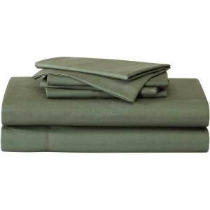 image:imageEddie Bauer  Sheets Super Soft Bedding with Matching Pillowcases TemperatureRegulating Fabric AllAround Comfort Solid Room Essentials Logan White TwinLogan Green